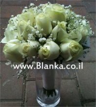 wedding bouquet whte roses Avilange