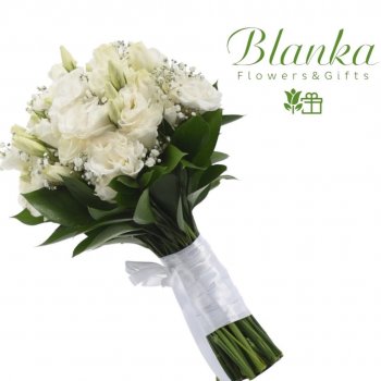 wedding white bouquet eustome